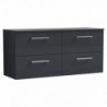 Arno 1200mm Wall Hung 4-Drawer Double Basin Worktop Vanity Units