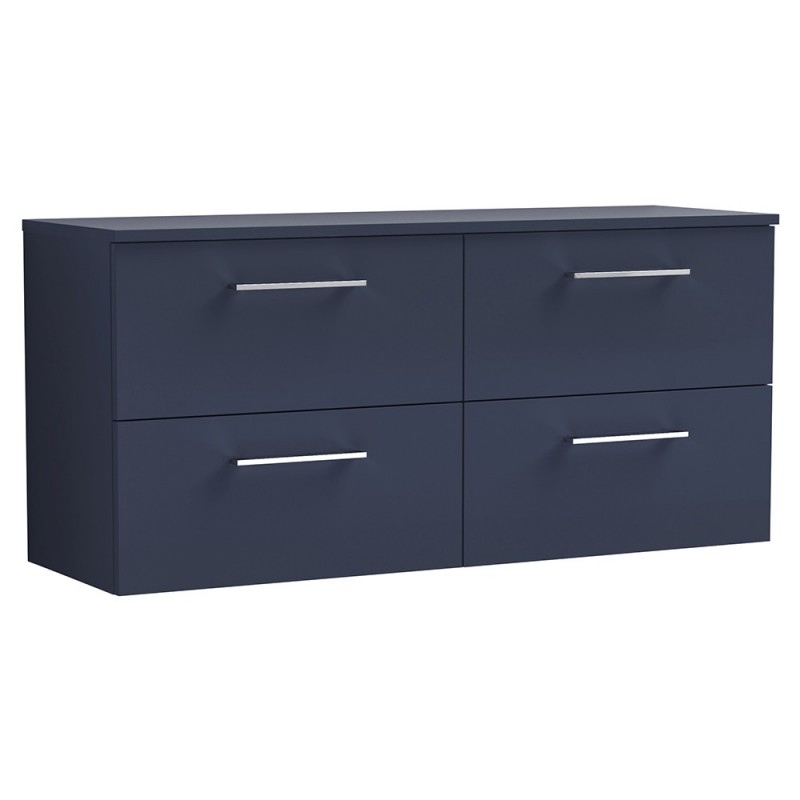 Arno 1200mm Wall Hung Four Drawer Double Basin Worktop Vanity Units