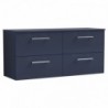 Arno 1200mm Wall Hung 4-Drawer Double Basin Worktop Vanity Units