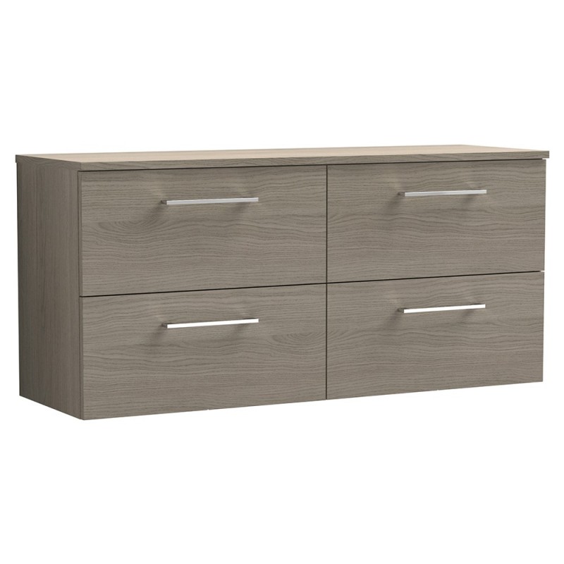 Arno 1200mm Wall Hung 4-Drawer Double Basin Worktop Vanity Units