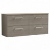 Arno 1200mm Wall Hung 4-Drawer Double Basin Worktop Vanity Units