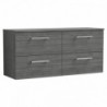 Arno 1200mm Wall Hung 4-Drawer Double Basin Worktop Vanity Units