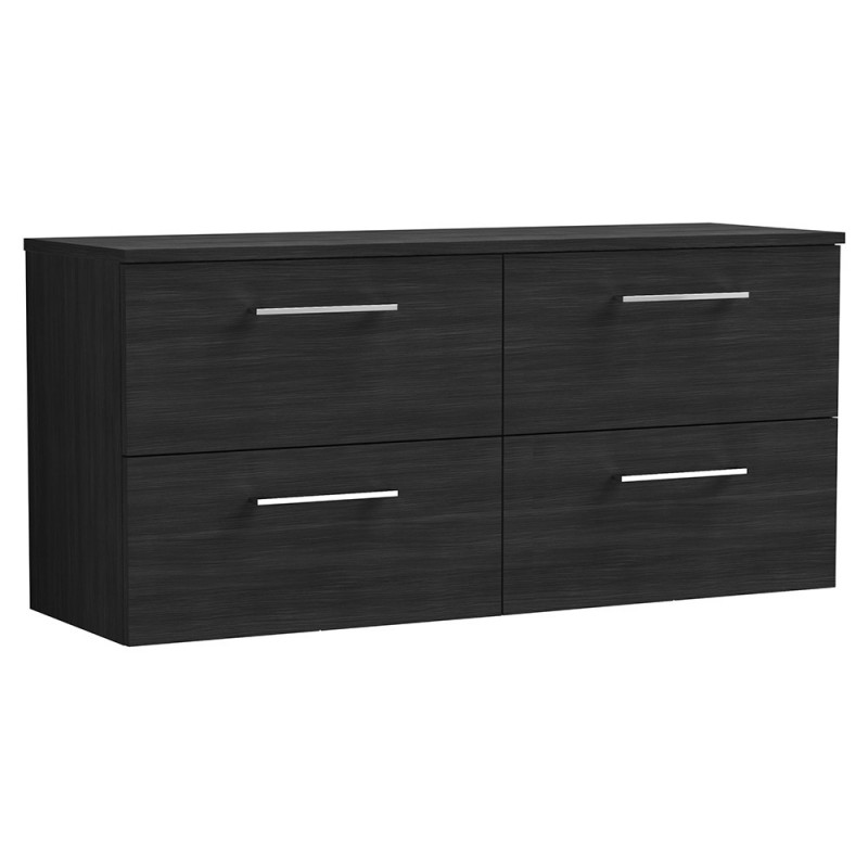 Arno 1200mm Wall Hung Four Drawer Double Basin Worktop Vanity Units