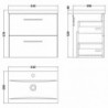 Arno 600mm Wall Hung Double Drawer Vanity Units