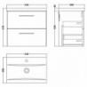 Arno 600mm Wall Hung Double Drawer Vanity Units