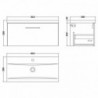 Arno 800mm Wall Hung Single Drawer Vanity Units