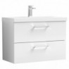 Arno 800mm Wall Hung Double Drawer Vanity Units