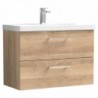 Arno 800mm Wall Hung Double Drawer Vanity Units