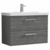 Arno 800mm Wall Hung Double Drawer Vanity Units