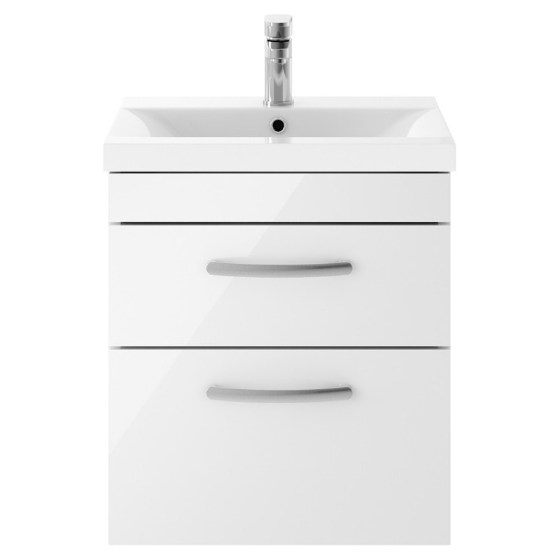 Athena 500mm Wall Hung Double Drawer Vanity Units