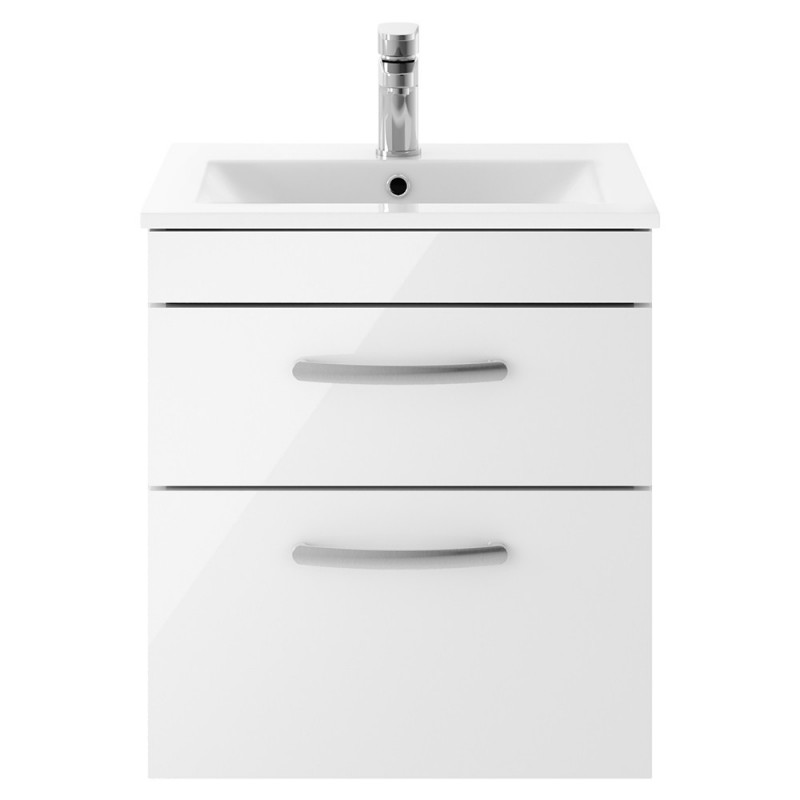 Athena 500mm Wall Hung Double Drawer Vanity Units