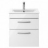 Athena 500mm Wall Hung Double Drawer Vanity Units