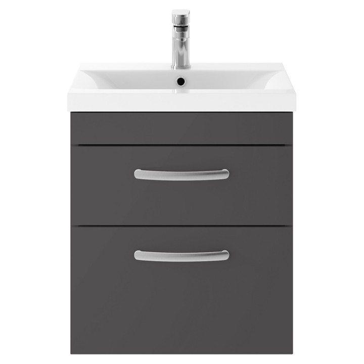 Athena 500mm Wall Hung Double Drawer Vanity Units