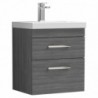 Athena 500mm Wall Hung Double Drawer Vanity Units