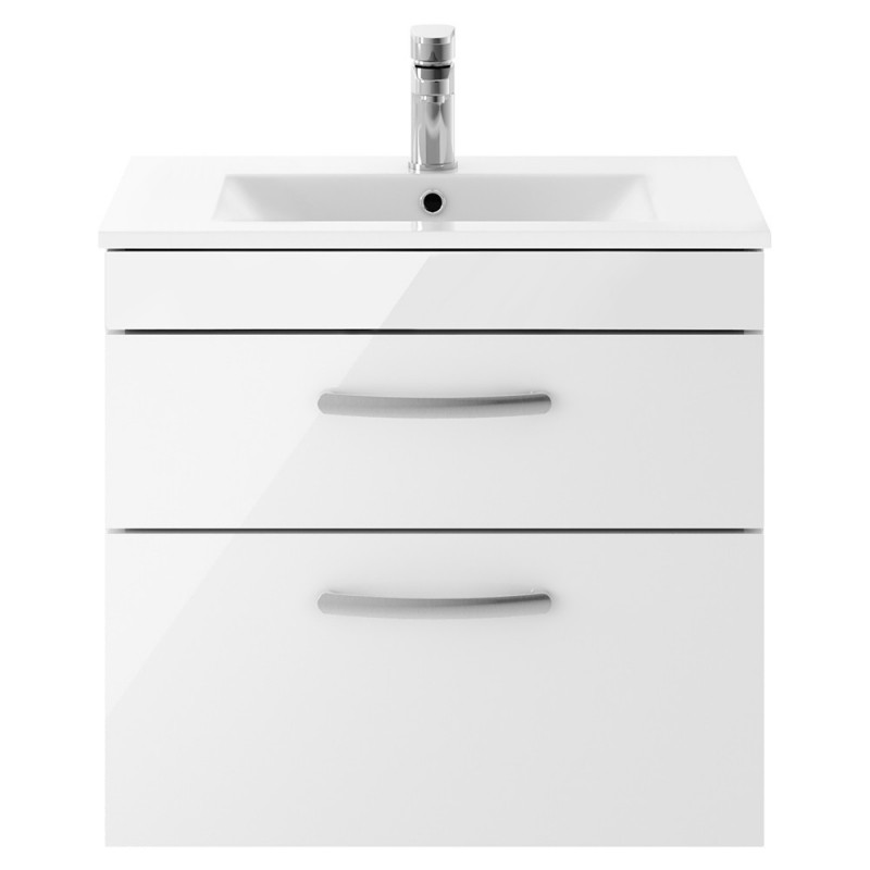 Athena 600mm Wall Hung Double Drawer Vanity Units