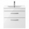 Athena 600mm Wall Hung Double Drawer Vanity Units