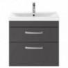 Athena 600mm Wall Hung Double Drawer Vanity Units