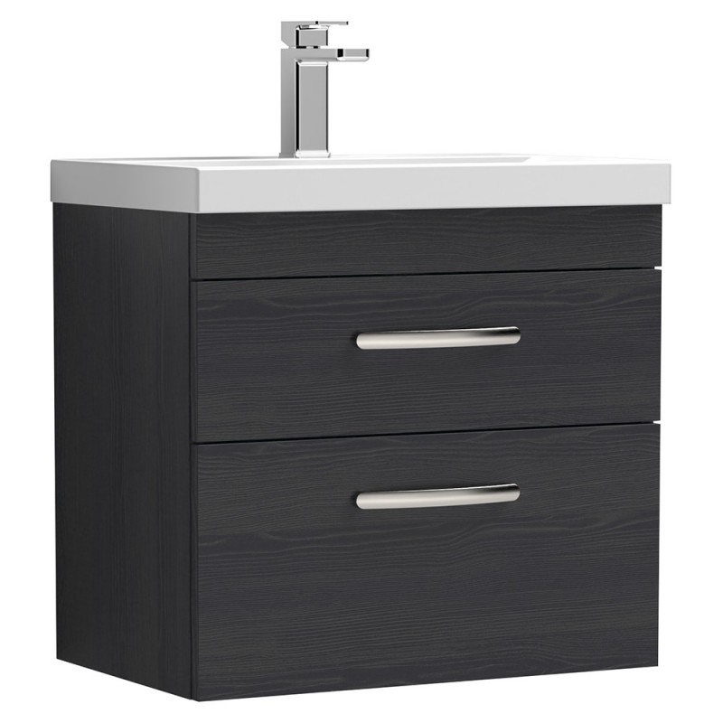 Athena 600mm Wall Hung Double Drawer Vanity Units