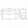 Athena 800mm Wall Hung Double Drawer Vanity Units