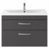 Athena 800mm Wall Hung Double Drawer Vanity Units