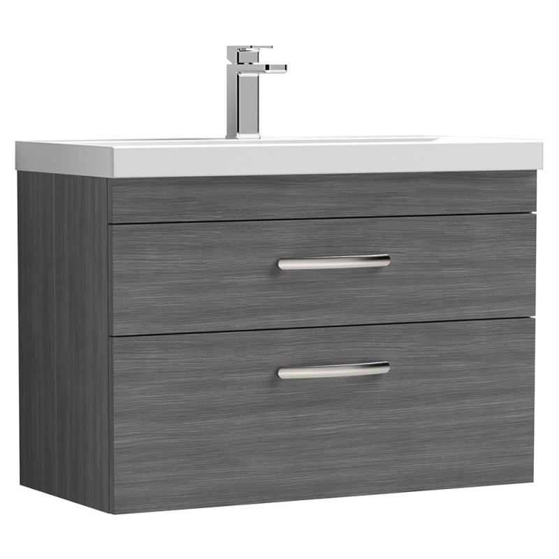 Athena 800mm Wall Hung Double Drawer Vanity Units