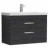 Athena 800mm Wall Hung Double Drawer Vanity Units