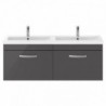 Athena 1200mm Wall Hung 2-Drawer Double Basin Vanity Units