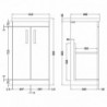 Athena 500mm Freestanding Cupboard Vanity Units