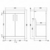 Athena 600mm Freestanding Cupboard Vanity Units