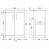 Athena 600mm Freestanding Cupboard Vanity Units