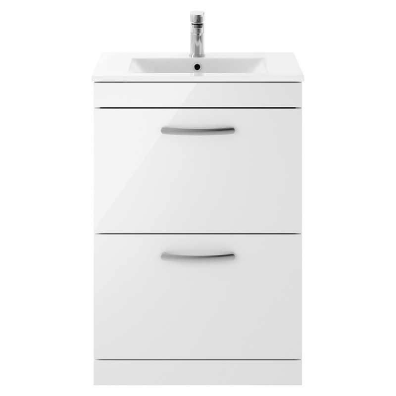 Athena 600mm Freestanding Double Drawer Vanity Units