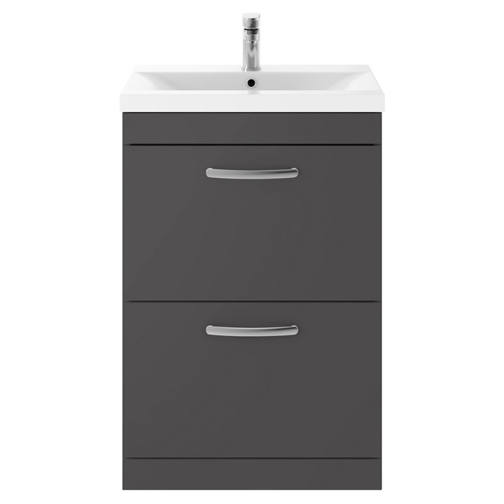 Athena 600mm Freestanding Double Drawer Vanity Units