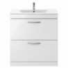 Athena 800mm Freestanding Double Drawer Vanity Units