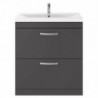 Athena 800mm Freestanding Double Drawer Vanity Units