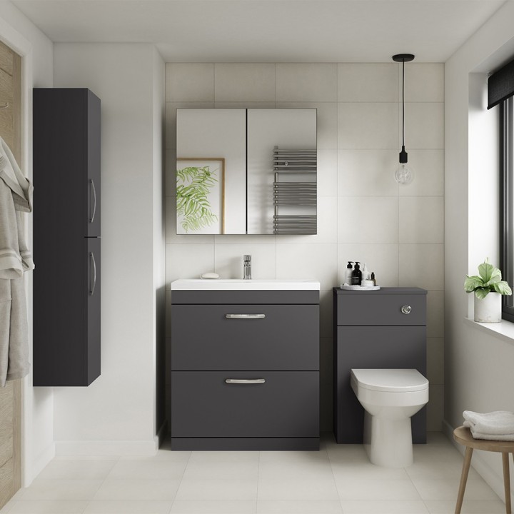 Athena 800mm Freestanding Double Drawer Vanity Units