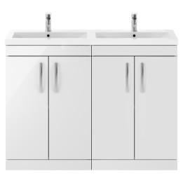 Athena 1200mm Freestanding 2-Cupboard Double Basin Vanity Units