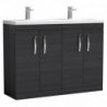 Athena 1200mm Freestanding 2-Cupboard Double Basin Vanity Units