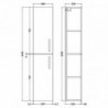 Athena 300mm x 1435mm Double Door Tall Cupboard Units