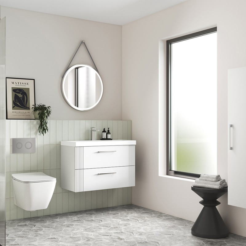 Deco 500mm Wall Hung Double Drawer Vanity Units