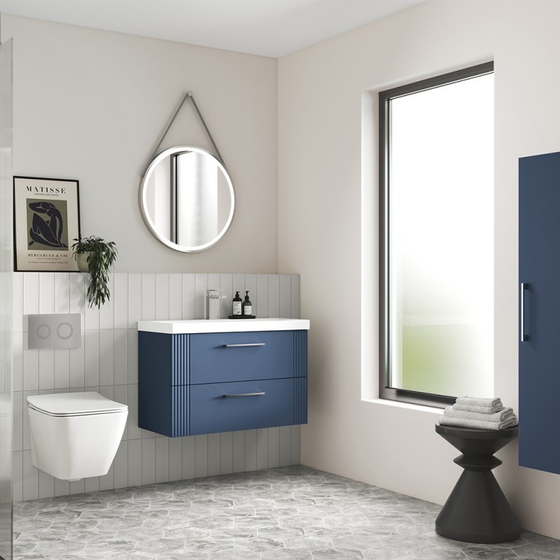 Deco 600mm Wall Hung Double Drawer Vanity Units