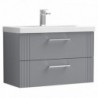 Deco 800mm Wall Hung Double Drawer Vanity Units