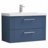 Deco 800mm Wall Hung Double Drawer Vanity Units