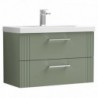 Deco 800mm Wall Hung Double Drawer Vanity Units