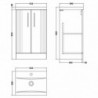 Deco 500mm Freestanding Cupboard Vanity Units