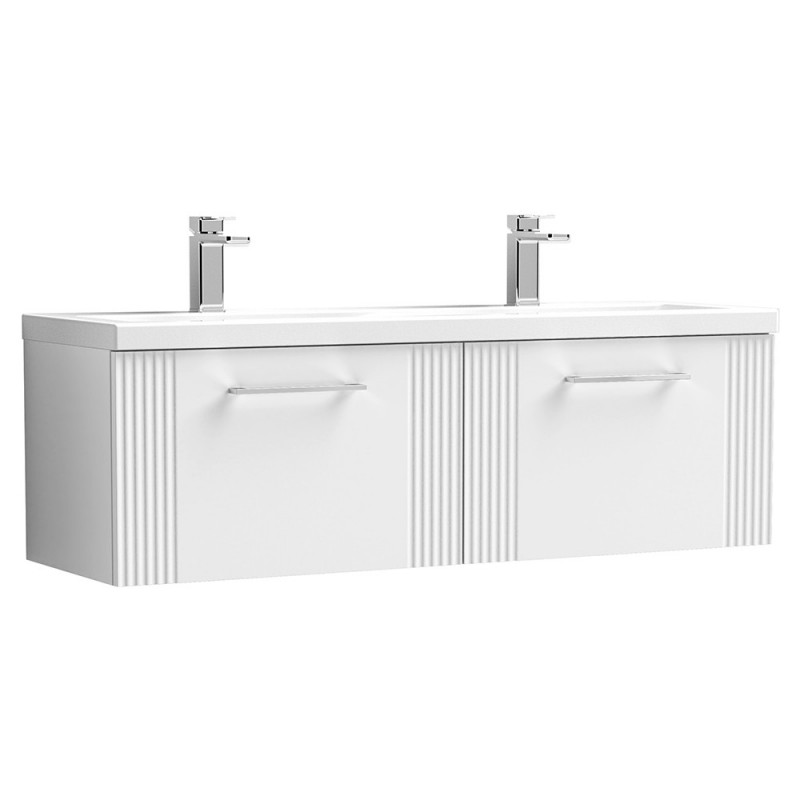 Deco 1200mm Wall Hung 2-Drawer Double Basin Vanity Units