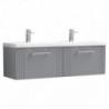 Deco 1200mm Wall Hung 2-Drawer Double Basin Vanity Units