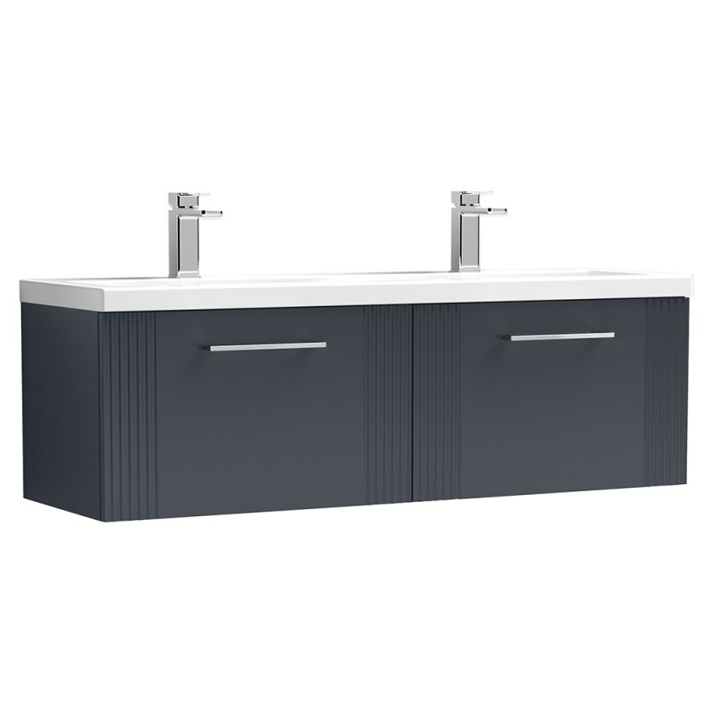 Deco 1200mm Wall Hung 2-Drawer Double Basin Vanity Units