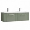 Deco 1200mm Wall Hung Double Drawer Double Basin Vanity Units