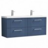 Deco 1200mm Wall Hung 4-Drawer Double Basin Vanity Units