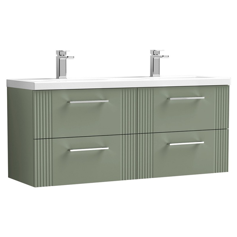 Deco 1200mm Wall Hung 4-Drawer Double Basin Vanity Units